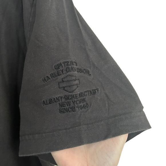 Harley Davidson Spitzies Albany NY Black T Shirt Sz XL - Picture 3 of 6